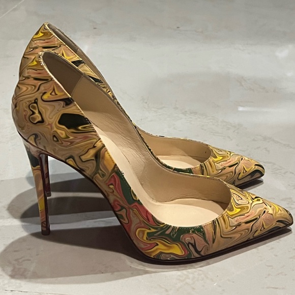 Christian Louboutin Multicolor Marble Pigalle Follies Pumps - Picture 3 of 9